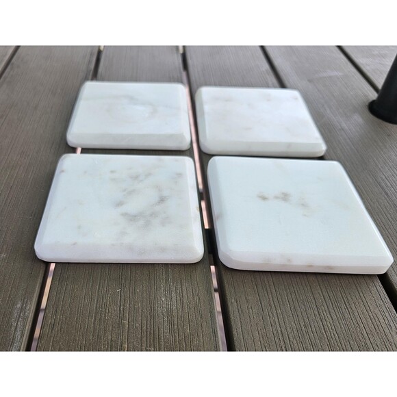 Marble Coasters 4 pieces coasters set for housewarming gift stone coasters - Picture 5 of 10